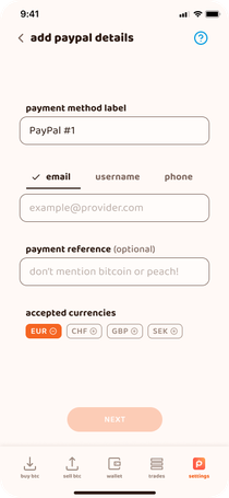 After choosing the online wallet you want to use, you’ll just need to fill the information, click on “Next”, and voilà, you’ve got a new payment method available.