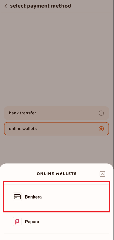 Now we go in settings to upload a payment method!