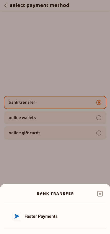 Now we go in settings to upload a payment method!