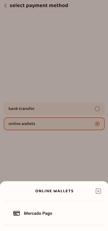 Now we go in settings to upload a payment method!