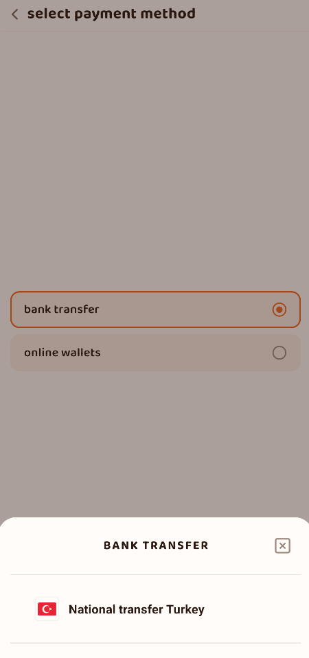 Now we go in settings to upload a payment method!