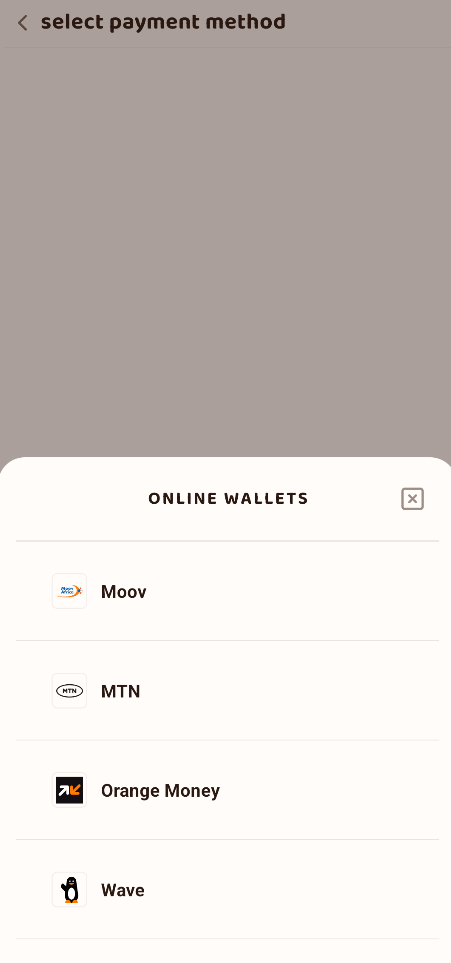 Now we go in settings to upload a payment method!