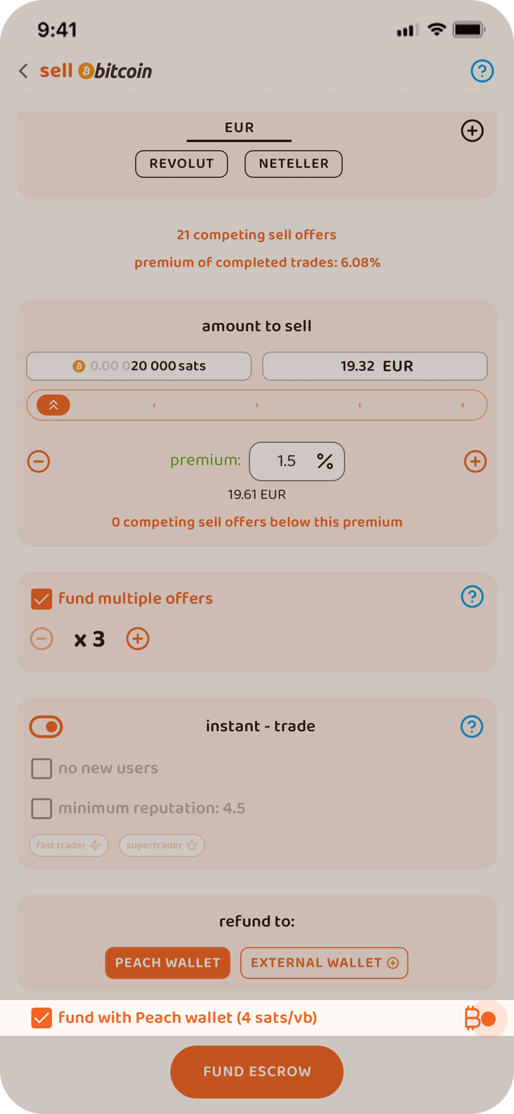 After that, you'll see a quick summary, where you can check all the payment methods you selected and how much you're selling.